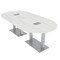 Skutchi Designs 45 in W, 96 in L, 29 in H, Engineered Wood Top, White HAR-RAC-46X92-DOU-ELEC-WHCYPRESS - alternate 1